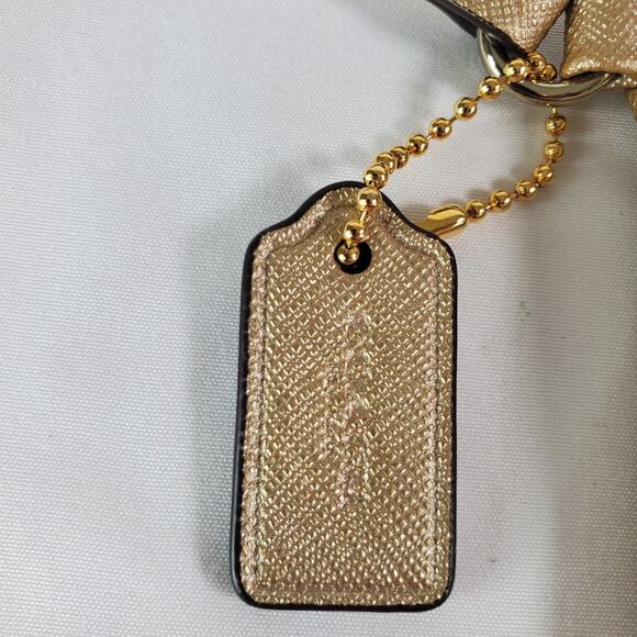 Coach Small Wristlet Wallet Clutch Gold Tone Saffiano Leather - Picture 5 of 10